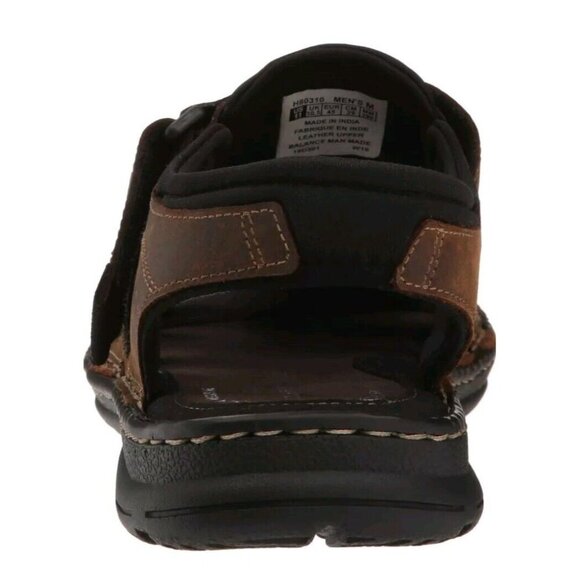Rockport Sandals Mens 10 M Darwyn Fishermen Brown Leather Closed Toe Shoes NEW - Picture 4 of 13